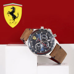SCUDERIA FERRARI PILOTA EVO Chronograph Blue Round Dial Men's Watch- 0830711