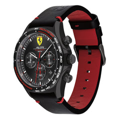 SCUDERIA FERRARI PILOTA EVO Chronograph Black Round Dial Men's Watch- 0830712
