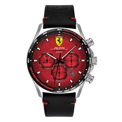 SCUDERIA FERRARI PILOTA EVO Chronograph Red Round Dial Men's Watch- 0830713