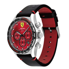 SCUDERIA FERRARI PILOTA EVO Chronograph Red Round Dial Men's Watch- 0830713