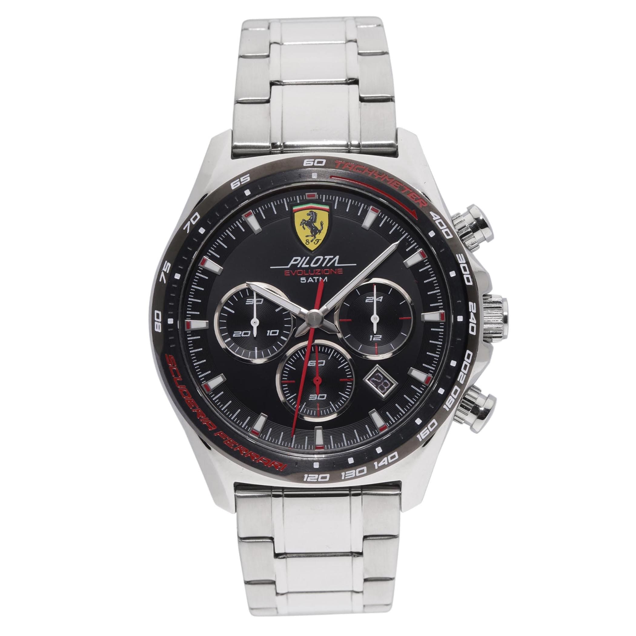 SCUDERIA FERRARI PILOTA EVO Chronograph Black Round Dial Men's Watch - 0830714