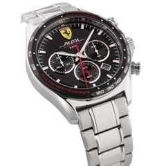 SCUDERIA FERRARI PILOTA EVO Chronograph Black Round Dial Men's Watch - 0830714