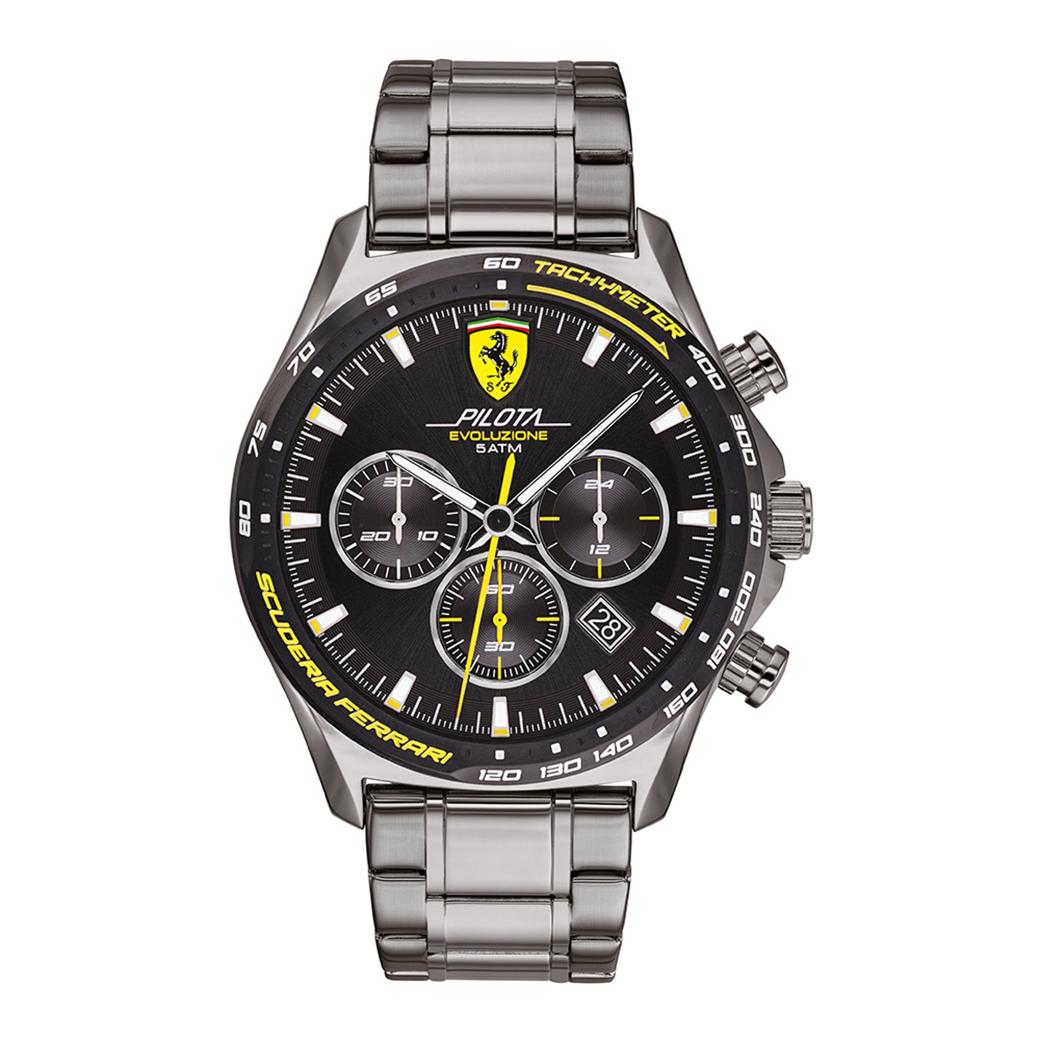 SCUDERIA FERRARI PILOTA EVO Chronograph Black Round Dial Men's Watch- 0830715