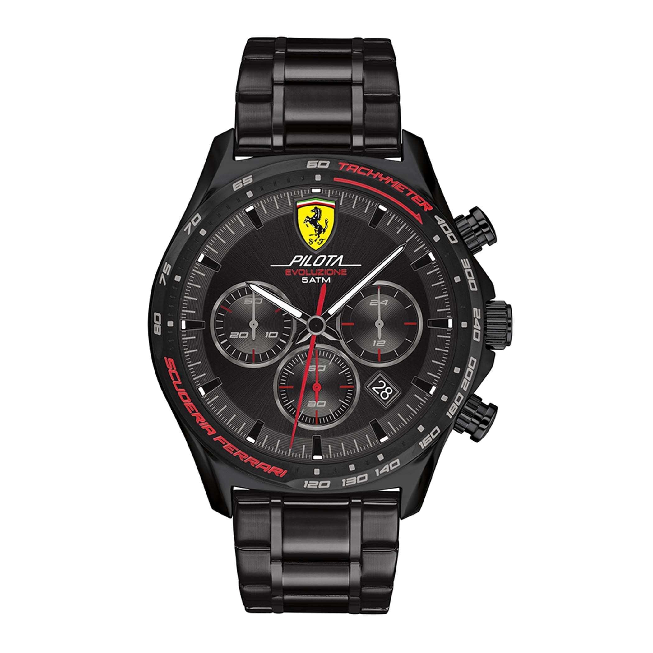 SCUDERIA FERRARI PILOTA EVO Chronograph Black Round Dial Men's Watch - 0830716