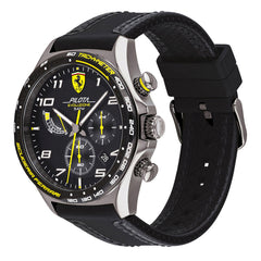 SCUDERIA FERRARI PILOTA EVO Chronograph Black Round Dial Men's Watch- 0830718