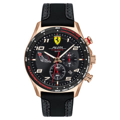 SCUDERIA FERRARI PILOTA EVO Chronograph Black Round Dial Men's Watch- 0830719