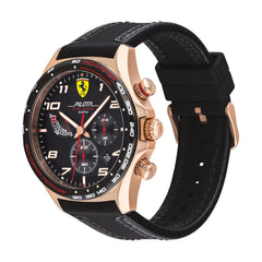 SCUDERIA FERRARI PILOTA EVO Chronograph Black Round Dial Men's Watch- 0830719