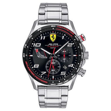 SCUDERIA FERRARI Pilota Evo Chronograph Black Round Dial Men's Watch - 0830720