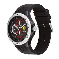 SCUDERIA FERRARI PISTA Multifunction Black Round Dial Men's Watch- 0830722