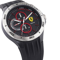 SCUDERIA FERRARI PISTA Multifunction Black Round Dial Men's Watch- 0830722
