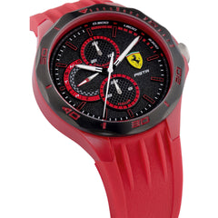 SCUDERIA FERRARI PISTA Multifunction Black Round Dial Men's Watch- 0830723
