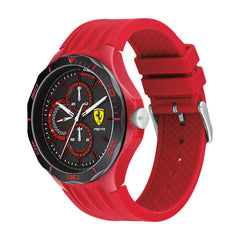 SCUDERIA FERRARI PISTA Multifunction Black Round Dial Men's Watch- 0830723