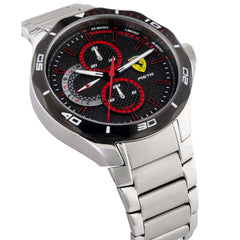 SCUDERIA FERRARI PISTA Multifunction Black Round Dial Men's Watch- 0830726