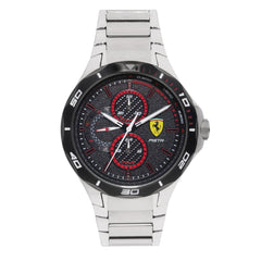 SCUDERIA FERRARI PISTA Multifunction Black Round Dial Men's Watch- 0830726