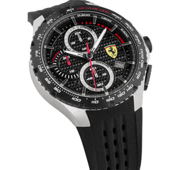 SCUDERIA FERRARI PISTA Chronograph Black Round Dial Men's Watch- 0830732