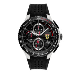 SCUDERIA FERRARI PISTA Chronograph Black Round Dial Men's Watch- 0830732