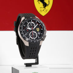 SCUDERIA FERRARI PISTA Chronograph Black Round Dial Men's Watch- 0830732