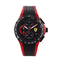 SCUDERIA FERRARI PISTA Chronograph Black Round Dial Men's Watch - 0830733