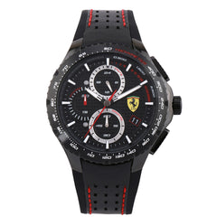 SCUDERIA FERRARI PISTA Chronograph Black Round Dial Men's Watch- 0830734