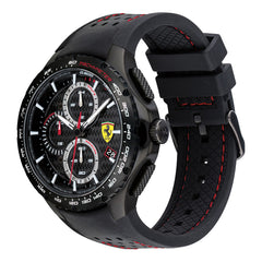 SCUDERIA FERRARI PISTA Chronograph Black Round Dial Men's Watch- 0830734