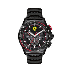 SCUDERIA FERRARI Pilota Evo Swiss Made Chronograph Black Round Dial Men's Watch - 0830738