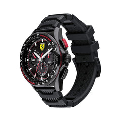 SCUDERIA FERRARI Pilota Evo Swiss Made Chronograph Black Round Dial Men's Watch - 0830738