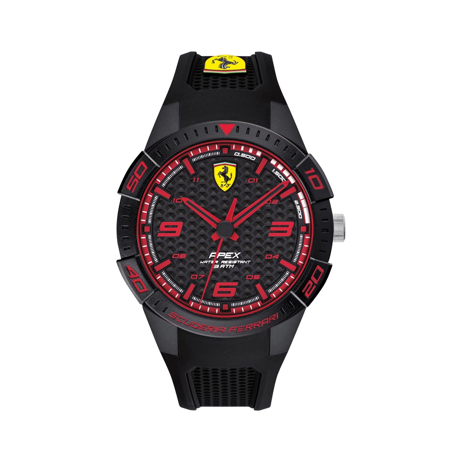 SCUDERIA FERRARI Apex Quartz Black Round Dial Men's Watch - 0830747