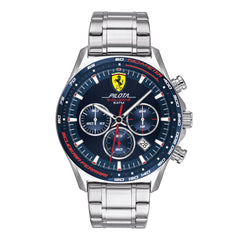 SCUDERIA FERRARI PILOTA EVO Chronograph Blue Round Dial Men's Watch- 0830749