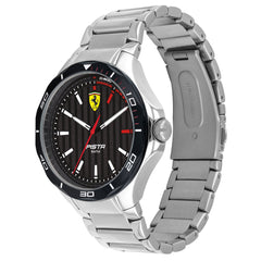 SCUDERIA FERRARI PISTA Quartz Black Round Dial Men's Watch- 0830750