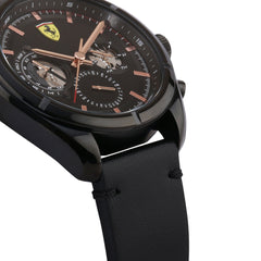 SCUDERIA FERRARI SPEEDRACER Multifunction Black Round Dial Men's Watch- 0830752