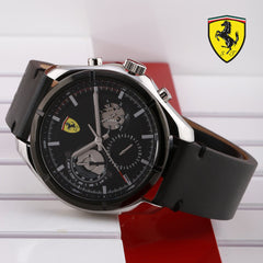 SCUDERIA FERRARI SPEEDRACER Multifunction Black Round Dial Men's Watch- 0830753