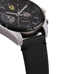 SCUDERIA FERRARI SPEEDRACER Multifunction Black Round Dial Men's Watch- 0830753