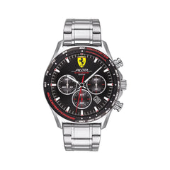 SCUDERIA FERRARI PILOTA EVO Chronograph Black Round Dial Men's Interchangabale Strap Watch - 0830758