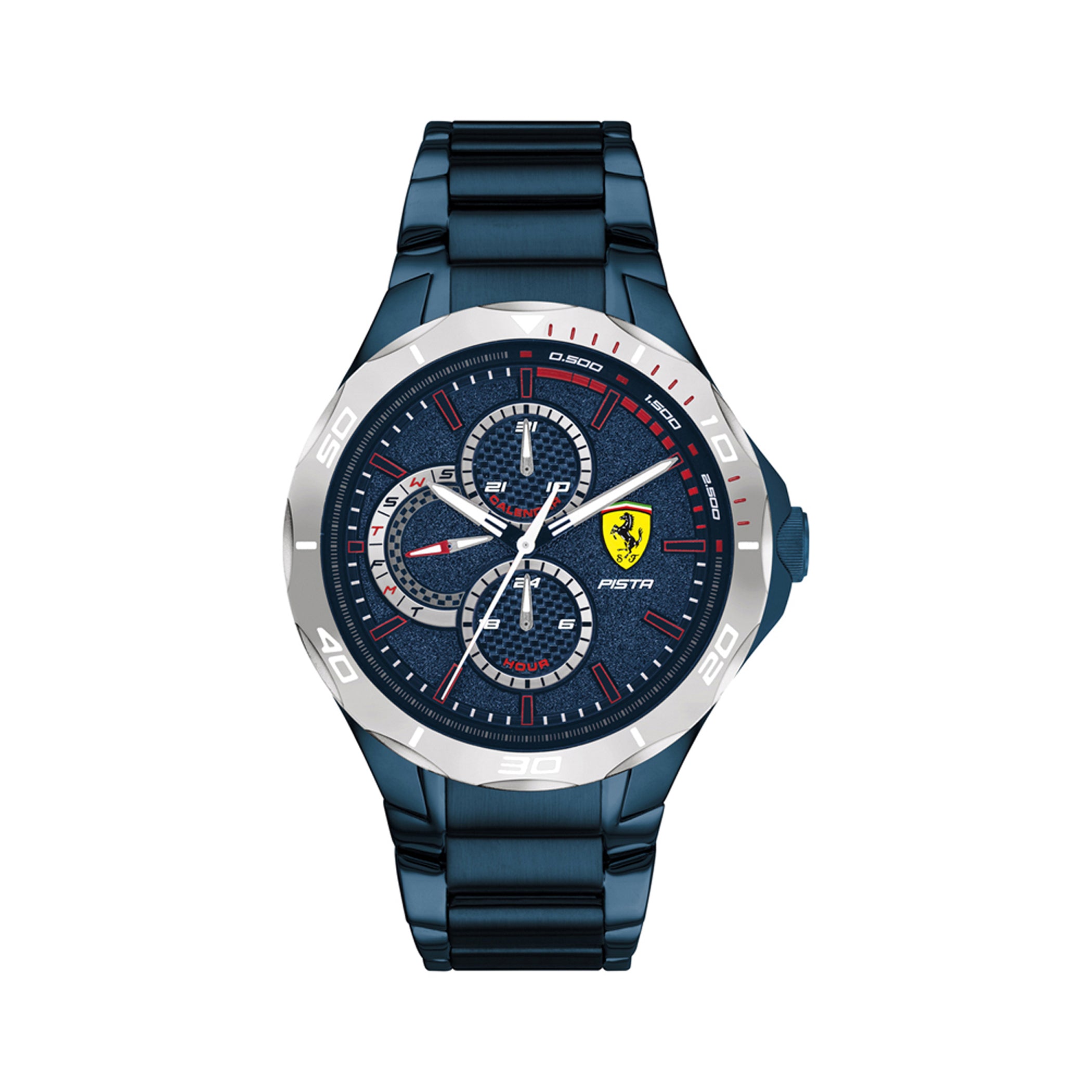 SCUDERIA FERRARI PISTA Multifunction Blue Round Dial Men's Watch- 0830759