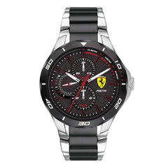 SCUDERIA FERRARI PISTA Multifunction Black Round Dial Men's Watch- 0830761