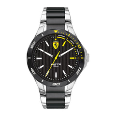 SCUDERIA FERRARI PISTA Quartz Black Round Dial Men's Watch- 0830762