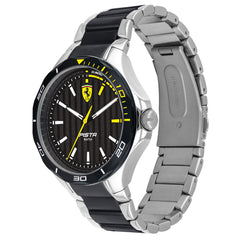 SCUDERIA FERRARI PISTA Quartz Black Round Dial Men's Watch- 0830762