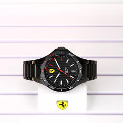 SCUDERIA FERRARI Pista Quartz Black Round Dial Men's Watch - 0830763
