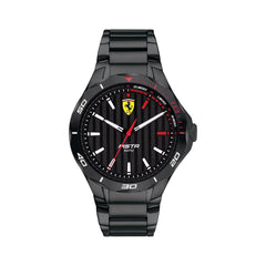 SCUDERIA FERRARI Pista Quartz Black Round Dial Men's Watch - 0830763