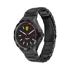 SCUDERIA FERRARI Pista Quartz Black Round Dial Men's Watch - 0830763