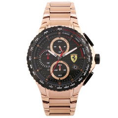 SCUDERIA FERRARI PISTA Chronograph Black Round Dial Men's Watch- 0830765