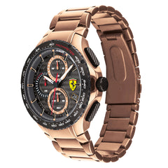 SCUDERIA FERRARI PISTA Chronograph Black Round Dial Men's Watch- 0830765