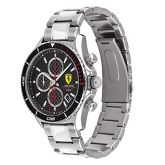 SCUDERIA FERRARI PILOTA EVO Chronograph Black Round Dial Men's Watch- 0830772