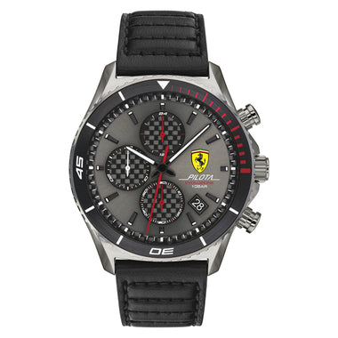 SCUDERIA FERRARI PILOTA EVO Chronograph Grey Round Dial Men's Watch- 0830773