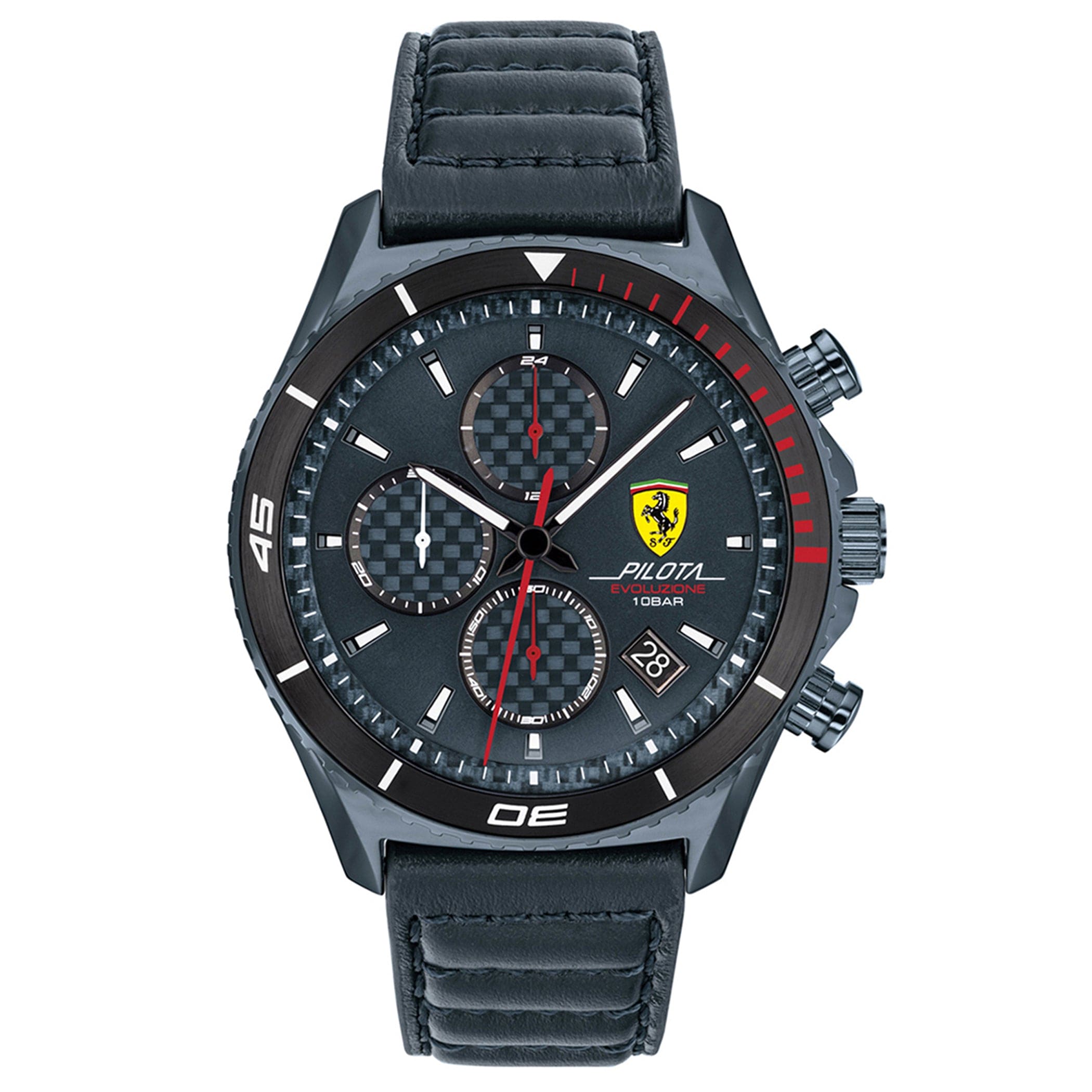 SCUDERIA FERRARI PILOTA EVO Chronograph Blue Round Dial Men's Watch- 0830774