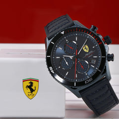 SCUDERIA FERRARI PILOTA EVO Chronograph Blue Round Dial Men's Watch- 0830774