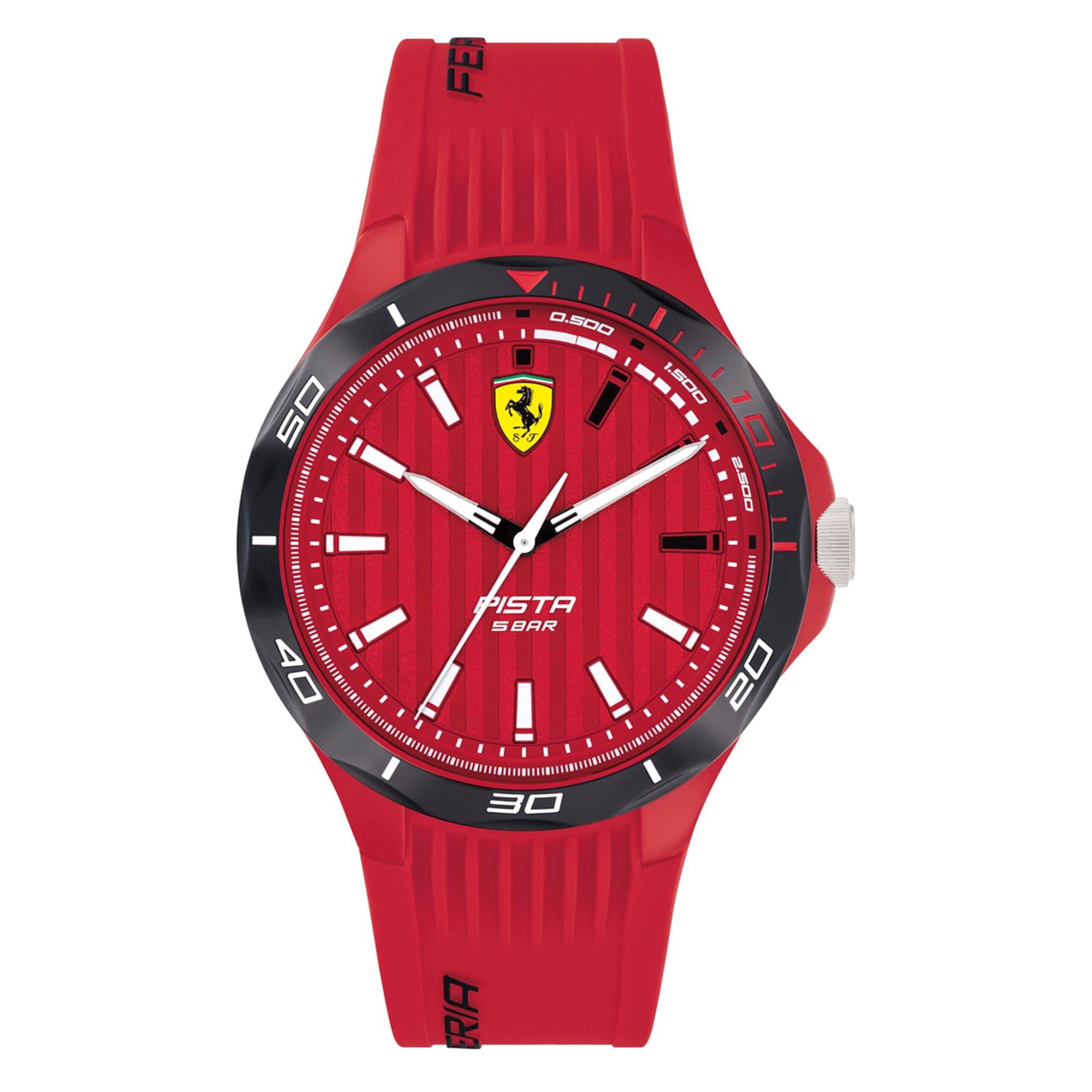 SCUDERIA FERRARI PISTA Quartz Red Round Dial Men's Watch- 0830781