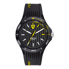 SCUDERIA FERRARI PISTA Quartz Black Round Dial Men's Watch- 0830782