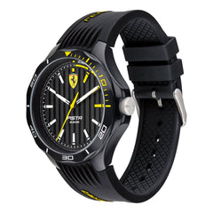 SCUDERIA FERRARI PISTA Quartz Black Round Dial Men's Watch- 0830782