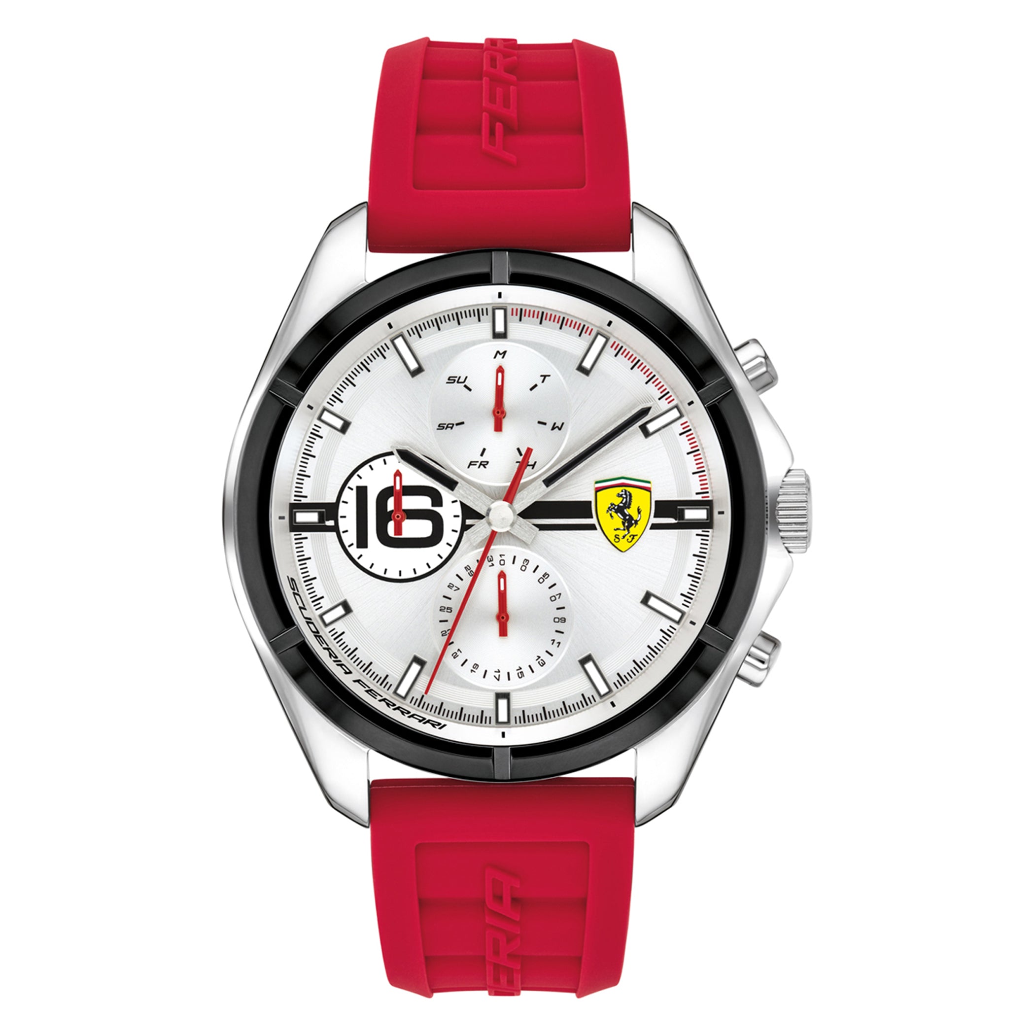SCUDERIA FERRARI SPEEDRACER Multifunction Silver Round Dial Men's Watch- 0830783